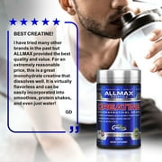 ALLMAX Nutrition Micronized Creatine Monohydrate, Gluten Free & Fast Absorbing 100g, Unflavored, 20 Servings