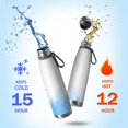 thumbnail image 2 of 29oz Insulated Water Bottle with Tea Infuser, Stainless Steel Travel Mug, Ice Frozen Print, 2 of 5
