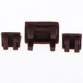 thumbnail image 3 of de Sillas de de Comedor, Muebles en Miniatura, Accesorios de Muñeca para Casa de 1/12 marrón Salvador Mesa de casa de muñecas, 3 of 6