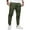 04#Dark Green, variant on Dwelliawo Mens Casual Cargo Joggers Cotton Elastic Waist Chino Casual Pant Work Outdoor Drawstring Hiking Sweatpant Pants with Pockets Dark Green L