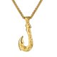 thumbnail image 1 of Collar OIDEA con colgante de anzuelo de acero inoxidable para hombre, 1 of 7