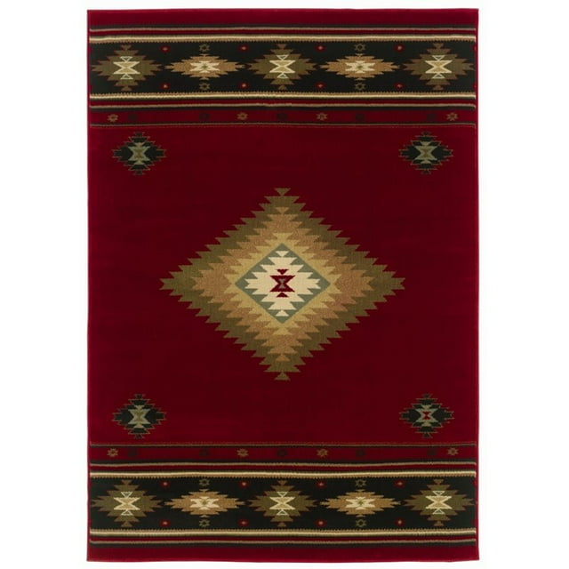 Oriental Weavers Tapis Tissé à la Machine Hudson 7'8" x 10'10" en Rouge