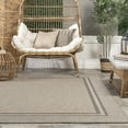 thumbnail image 6 of nuLOOM Inaya Casual Bordered Indoor/Outdoor Area Rug, 4' 5" x 6' 3", Grey, 6 of 9