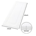 thumbnail image 2 of Non slip bathroom rugs 24x60 inches, super soft long bath mats runner, absorbent washable carpet for shower tub vanity sink floor home, white, 2 of 6