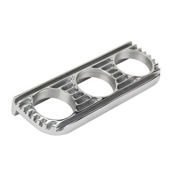 OTB Gear 6124 Finned 3 Gauge Dash Panel, Polished