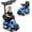 Blue, variant on OLAKIDS 4 in 1 Push Car for Toddlers, Kids Ride on Toys Outdoor with Handle, Adjustable Canopy, Headlights, Siren, Music, Horn, Storage for Boys Girls 1-3, Red