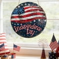 thumbnail image 4 of Yeciiwht American Flag Wooden Wall Decor for Porch, 4th of July Patriotic Round Sign, Independence Day Farmhouse Hanging, 4 of 7