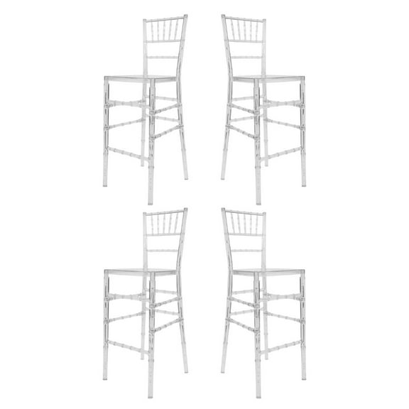 Clear Barstool Chiavari Resin (Unassembled) - Set of 4 by Chivari