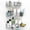 Silver, variant on TINANA Corner Shower Caddy, 3 Pack Adhesive Shower Corner Organizer Shelves, Stainless Steel Shower Storage Rack with Hooks, Toothpaste & Soap Holder, No Drilling for Bathroom, Dorm and Kitchen-Black