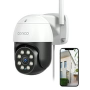 Pan/Tilt Security Camera Outdoor, 360° View Outdoor Camera with Night Vision,2-Way Audio,1080P WiFi Camera for Home Security with IP66 Waterproof,Sound Motion Alarm,Auto Tracking,Cloud Service