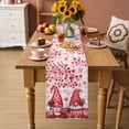thumbnail image 2 of Valentine's Day Table Runner - 90 Inch Long Loves Gnomes Roses Romantic Pink Plaid Cotton and Linen Blended Dress Scarves Farmhouse Table Runner for Kitchen Dining, Coffee Table, 13" x 90", 2 of 8