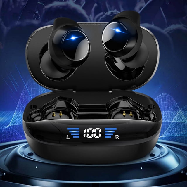 Mini Bluetooth Earphones True Wireless Sports 5.2 Digital Display Headphones In Ear Noise Reduction Headsets
