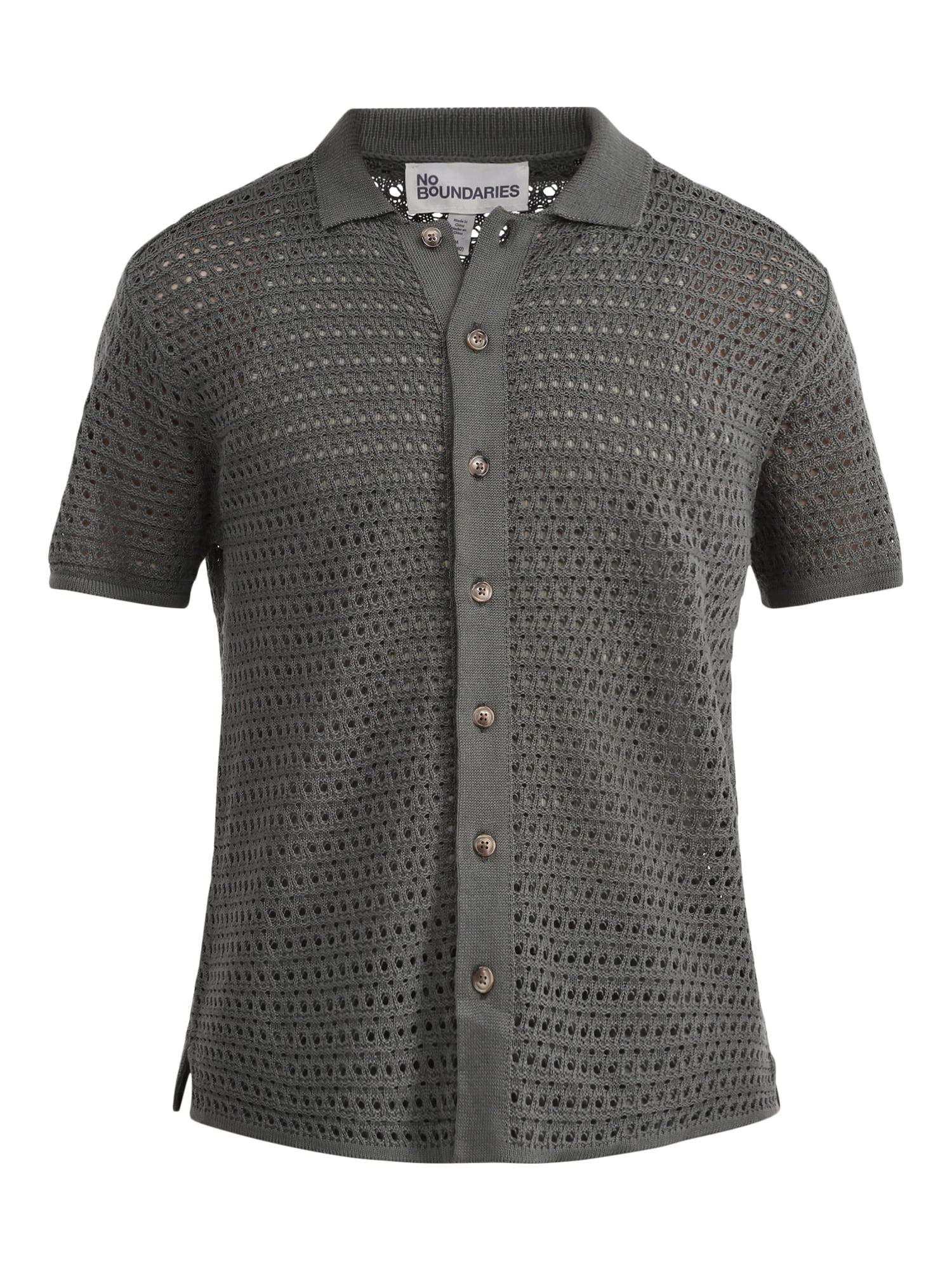 Button Down Knit Polo Mサイズ Men's Geometric Stitch Button-Through Sweater Polo | Men's