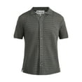 thumbnail image 5 of No Boundaries Men's & Big Men's Sweater Knit Polo Mesh Button Front Short Sleeve Shirt, Sizes XS-5XL, 5 of 5