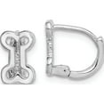 thumbnail image 1 of Sterling Silver Rhodium-Plated Bone Hinged Hoop Earrings (9.5 X 10.98) Made In Thailand qe14997, 1 of 4