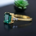 thumbnail image 3 of Emerald Engagement Ring Diamond Alternative Fine Women Jewelry May Birthstone Promise Ring Statement Gift Ring, 3 of 4