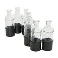 thumbnail image 6 of DecMode 8" Adjustable Bottle Black Metal Vase with Clear Glass Bottles, 6 of 11