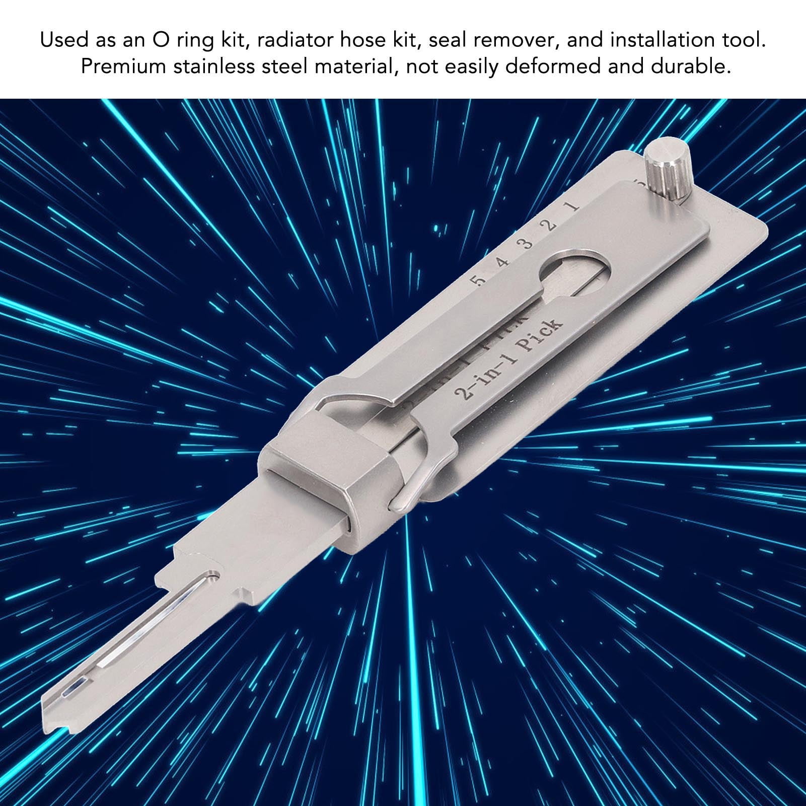 Key Decoder, Perfect Match Stainless Steel Key Pick Hook Tool For
