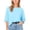 Light Blue, variant on BODOAO Women's 2026 Oversized T Shirt, Casual 3/4 Sleeve Summer Boxy Top, Loose Fit Crew Neck Basic Tee for Daily Wear, Streetwear, Lounge and Vacation Outfits Black L