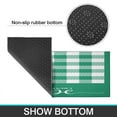 thumbnail image 7 of Green Plaid Rugs and Mats Non Skid Washable Absorbent Microfiber Soft Kitchen Mat for Floor Set Of 2 Decor Stain Resistant 17"x47"+17"x30", 7 of 7