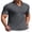 Dark Grey, variant on COOFANDY Men' Muscle V Neck Polo Shirts Slim Fit Short Sleeve Golf T-Shirts Ribbed Knit Soft Tees