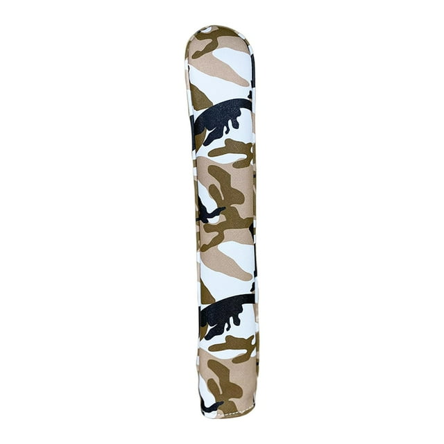 Funda para palos de alineación de golf, soporte para la cabeza, soporte para al menos 2 palos, funda protectora de caña de cuero sintético suave bien Marrón shamjiam Funda para putter de golf