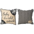 thumbnail image 3 of Baby Its Cold Outside Cotton Winter Accent Pillow Couch Cushion Home 28209 New, 3 of 3