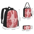 thumbnail image 2 of Balery Red Meat Mochila escolar 3 en 1 para niños: mochila resistente con lonchera térmica y estuche para lápices. Mochila escolar para niños y niñas., 2 of 7