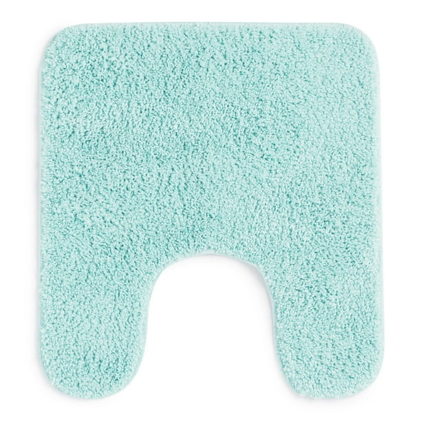Mainstays Basic Aqua Polyester 20" x 22" Contour Bath Rug