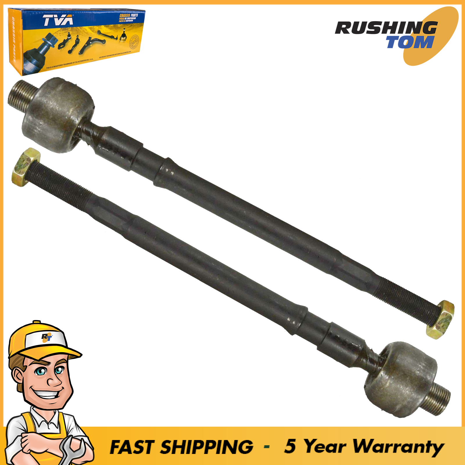 2 Front Inner Tie Rod End Fits 20022005 2006 2007 Mitsubishi Lancer