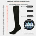 thumbnail image 3 of Xmarks Zipper Compression Socks Men & Women - 5 Pairs Of Closed Toe Compression Socks Knee High Black 2XL, 3 of 5