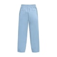 thumbnail image 7 of Women's Linen Straight Leg Pants with Pockets and Elastic Waistband for Summer, 7 of 7