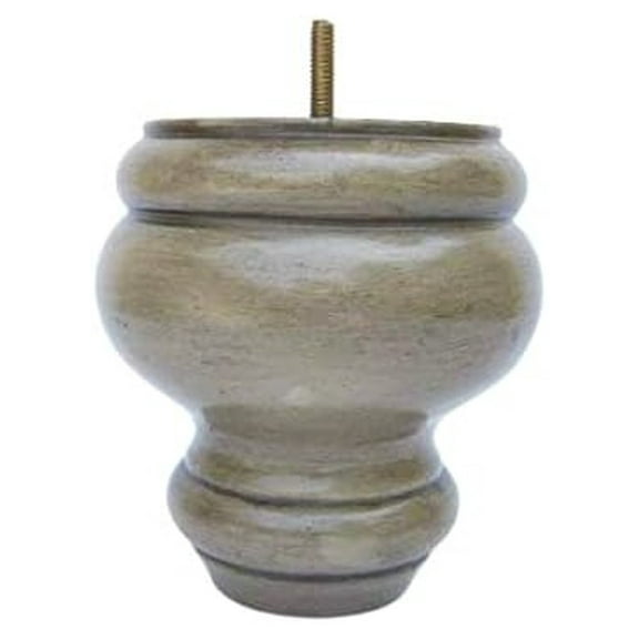 5" Wooden Bun Feet Weather Oak (Set of 4)