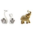 thumbnail image 1 of Colección De Figuras Decorativas De Cisnes De Porcelana Y Elefantes De Resina. Esculturas Para Decorar Salas De Estar, Dormitorios, Estantes, Escritorios, Chimeneas Y Como Regalo., 1 of 8