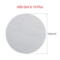thumbnail image 2 of 10 Pcs 4-Inch White Dry Hook and Loop Sanding Discs Flocking Sandpaper 400 Grit, 2 of 5