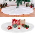 thumbnail image 6 of Plush Christmas Tree Skirt Base Cover Mat, 78CM White Non-Woven Fabric, Festive Xmas New Year Home Party Decorations, Soft Comfortable Texture, Easy to Install, 6 of 9
