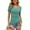 Green, variant on Women V Neck Short Sleeve Cross Wrap Tops Sexy Slim Fitted Shirt