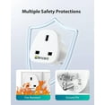 thumbnail image 4 of UK to US America Plug Adapter, 2 Pack Grounded USA Visitors Travel Converter, Converts All Type G Plugs from United Kingdom UK Singapore Malaysia UAE Ireland Malta Hongkong and etc. (Type B), 4 of 4