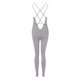 thumbnail image 5 of Gibobby pantalones holgados de oficina Mono de manga larga con cuello redondo y sin mangas para mujer, mono deportivo(Gris， L), 5 of 5