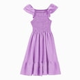 thumbnail image 4 of Girls Summer Dresses Ruffle Flutter Sleeve Square Neck Ruffle Beach Teen, 4 of 5