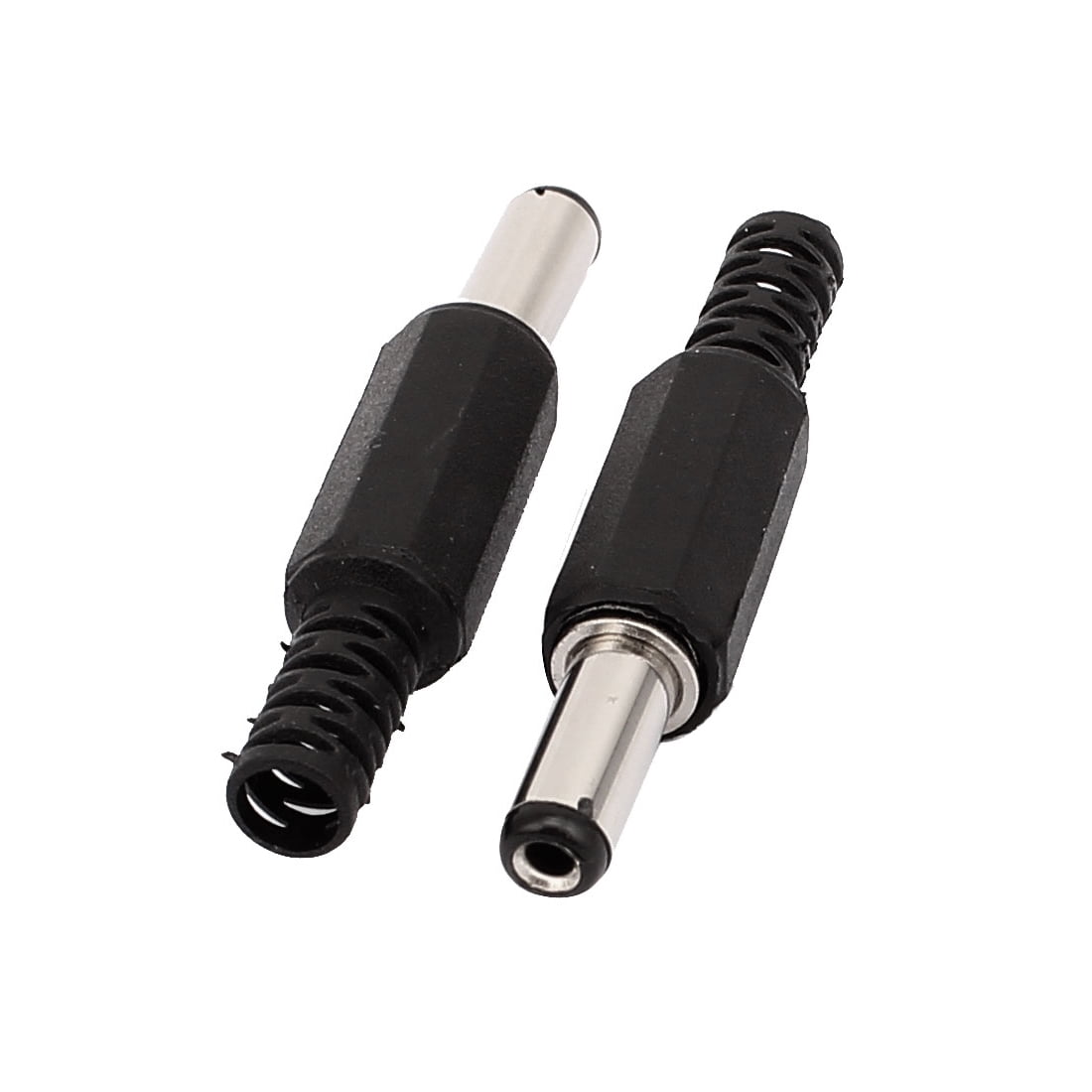30pcs 2.1x5.5mm Male Barrel DC Power Plug Socket Jack Connector Black 