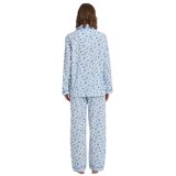 Harbour Stripe - Everyday Set<br>Women’s Embroidered Cotton Notch Collar Pajama Set