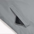 thumbnail image 5 of Men Reflective Running Jacket, Lightweight Windbreaker with Zipper Pocket, Full Zip Track Jacket Big and Tall Size XS-3XL Gray, 5 of 9