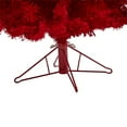 thumbnail image 6 of 6' Red Flocked Fraser Fir Artificial Christmas Tree with 350 Red Lights, 33 Globe Bulbs and 748 Bendable Branches, 6 of 7