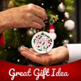 thumbnail image 5 of Merry Christmas Candy Cane Ornament, Festive Red and Green Holiday Decor Ceramic Ornament - 3 Inch Christmas Tree Round Ornament - Xmas Holiday Decor - String Included - ORNW0254, 5 of 5