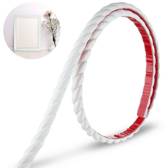 Self Adhesive Wall Molding Trim, 16.4 Feet Peel and Stick Flexible Trim Caulk Strip Molding Trim, Caulk and Trim Strips for Floor, Wall, Corner and More