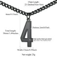 thumbnail image 3 of FindChic Mens Custom Chain Football Number Necklaces, 0-9 Numbers Black Necklace for Son/Dad, Christmas Birthday Jewelry Gifts, 3 of 9
