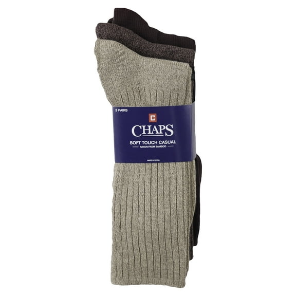 Chaps Marled True Rib Crew Socks, 3 Pairs