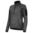 thumbnail image 2 of Women's Antigua Heather Black Las Vegas Aces Fortune Half-Zip Pullover Jacket, 2 of 3