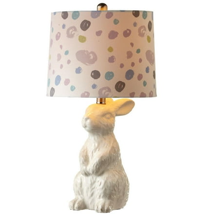 Set Of 2 Creamy White Rabbit Table Lamps With Colorful Dotted Shades Set Of 2 Creamy White Rabbit Table Lamps With Colorful Dotted Shades 23